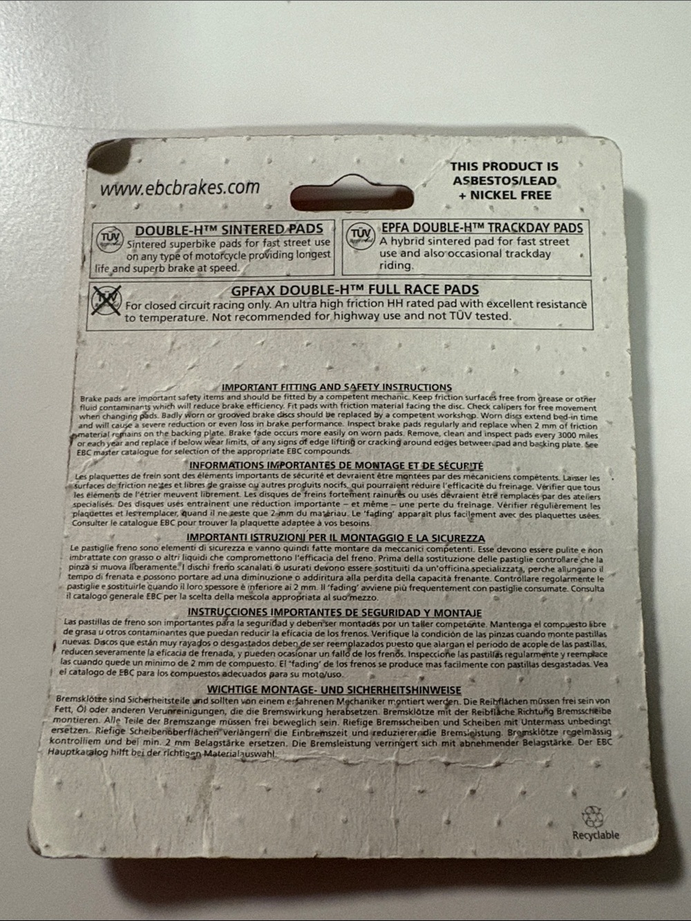EBC Brake Pads - Picture 2 of 2
